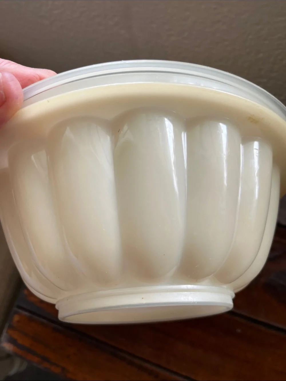 Vintage Original Tupperware Jel-O-Mold Cream Color Marked Tupper- Seal 3 Pieces